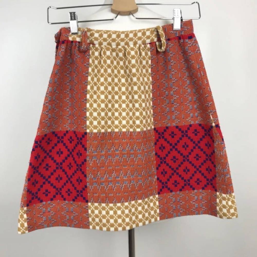 Vintage dandelion patchwork mini skirt